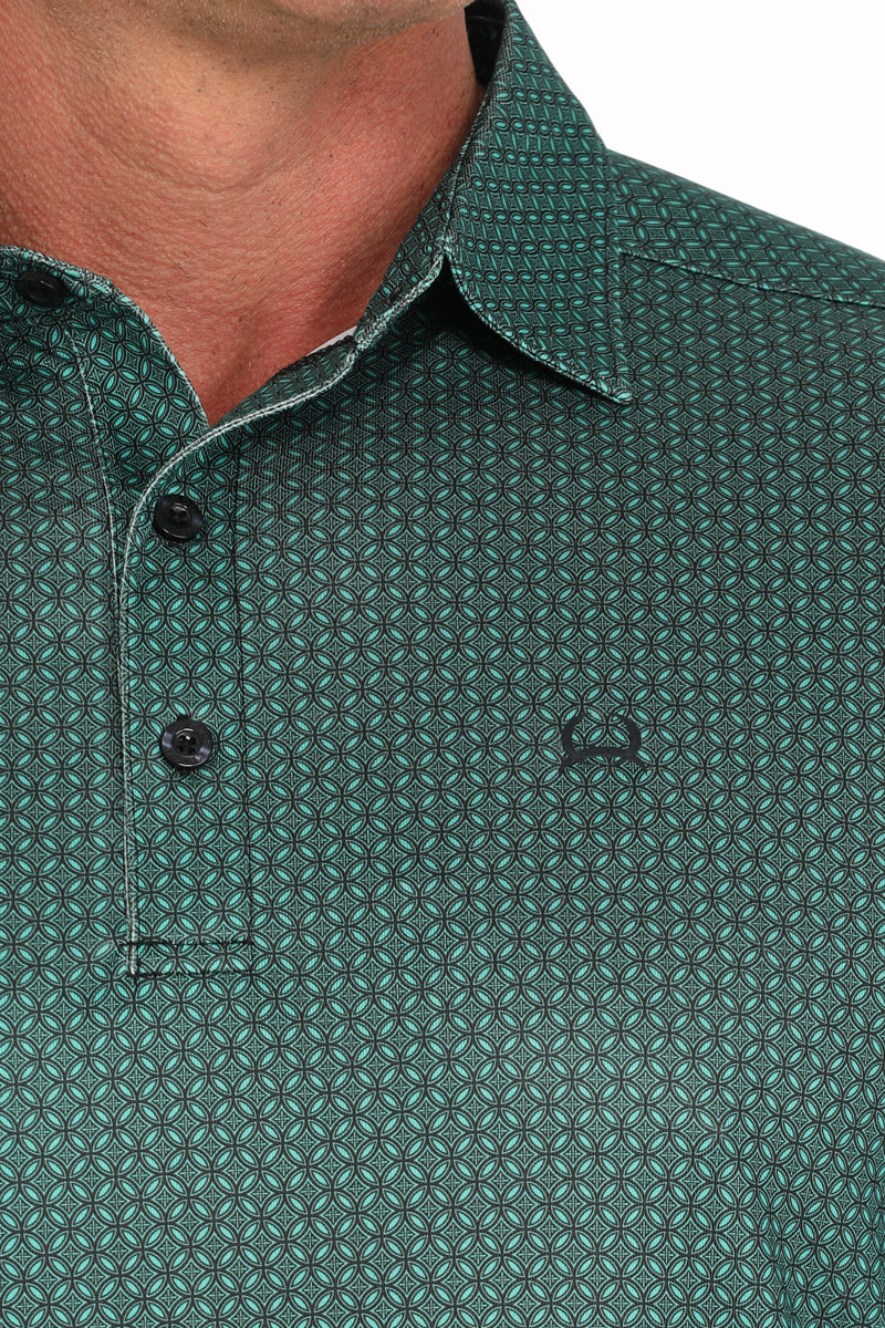 Cinch Men's Arenaflex Turquoise Polo