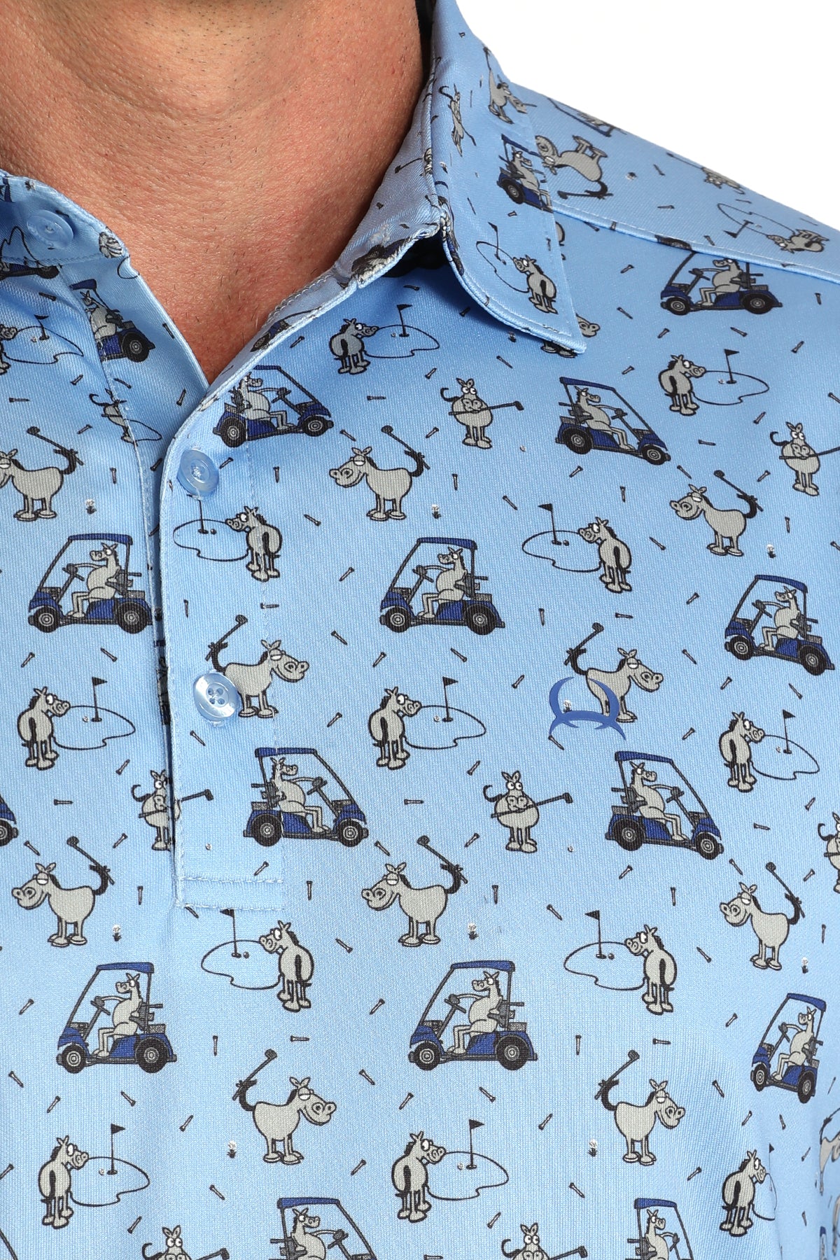 Mens Arenaflex S/S Light Blue Polo