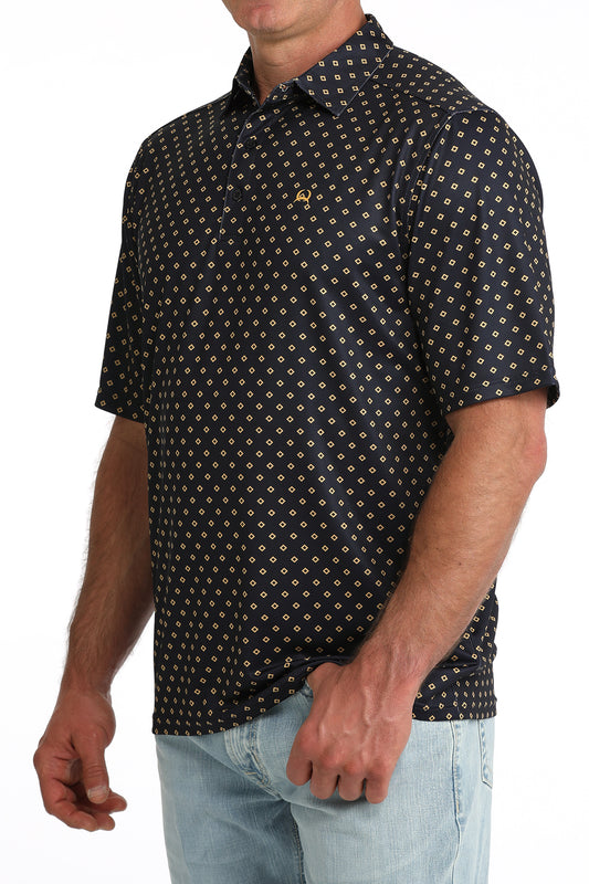 Cinch Mens Arenaflex Polo Navy