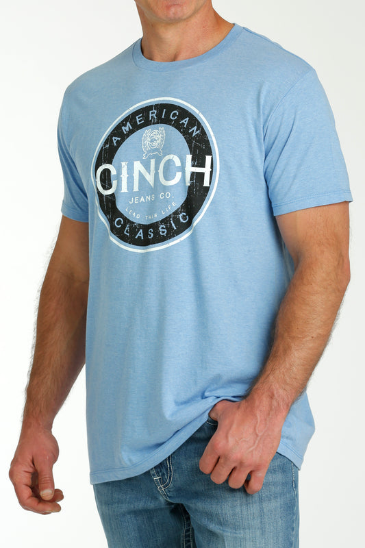 Mens Cinch S/S Lt Blue Tee