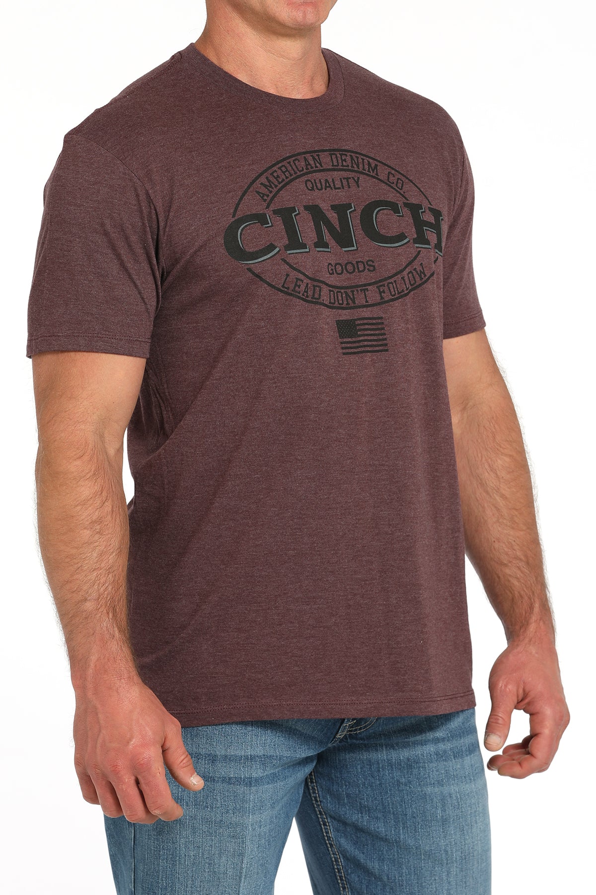 Mens Cinch S/S Purple Tee