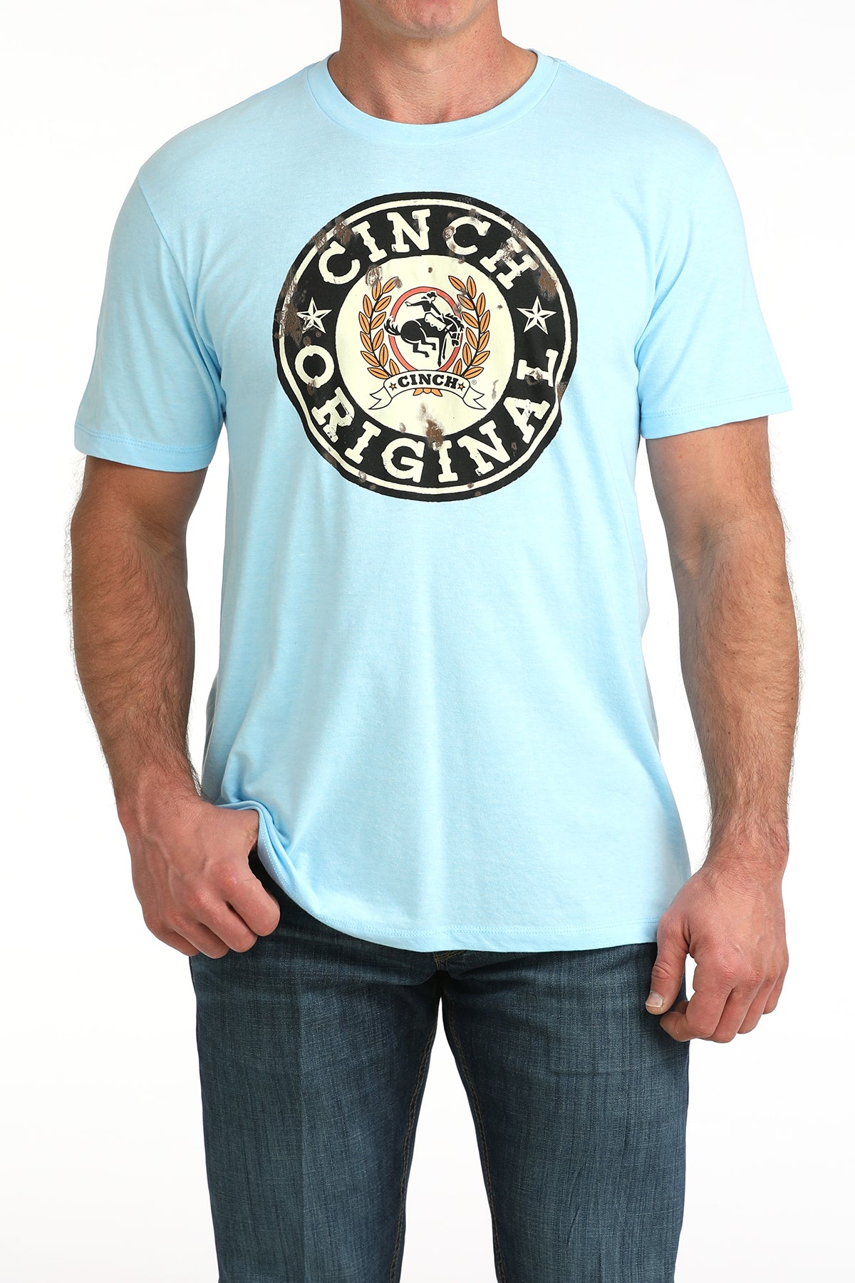 Men's Cinch Light Blue Tee