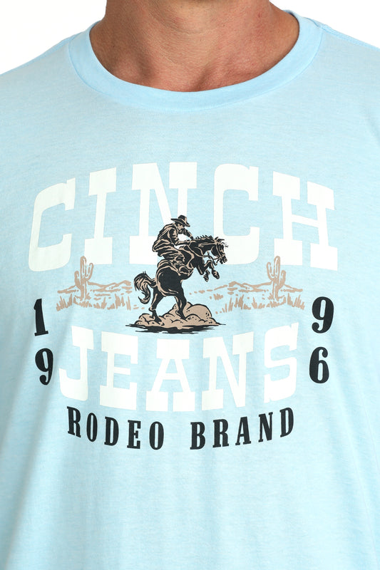 Mens Cinch Light Blue 1996 Rodeo Tee