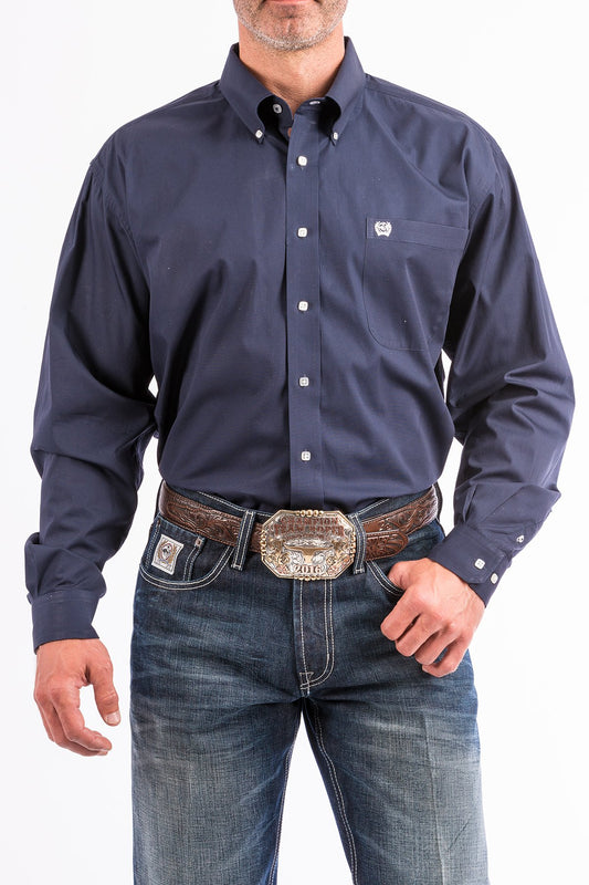 MENS CINCH NAVY L/S SHIRT