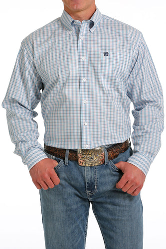 CINCH MENS L/S WHITE PRINT