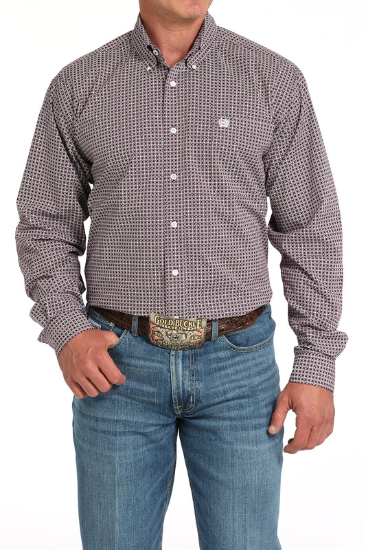 Mens Cinch L/S Purple Shirt