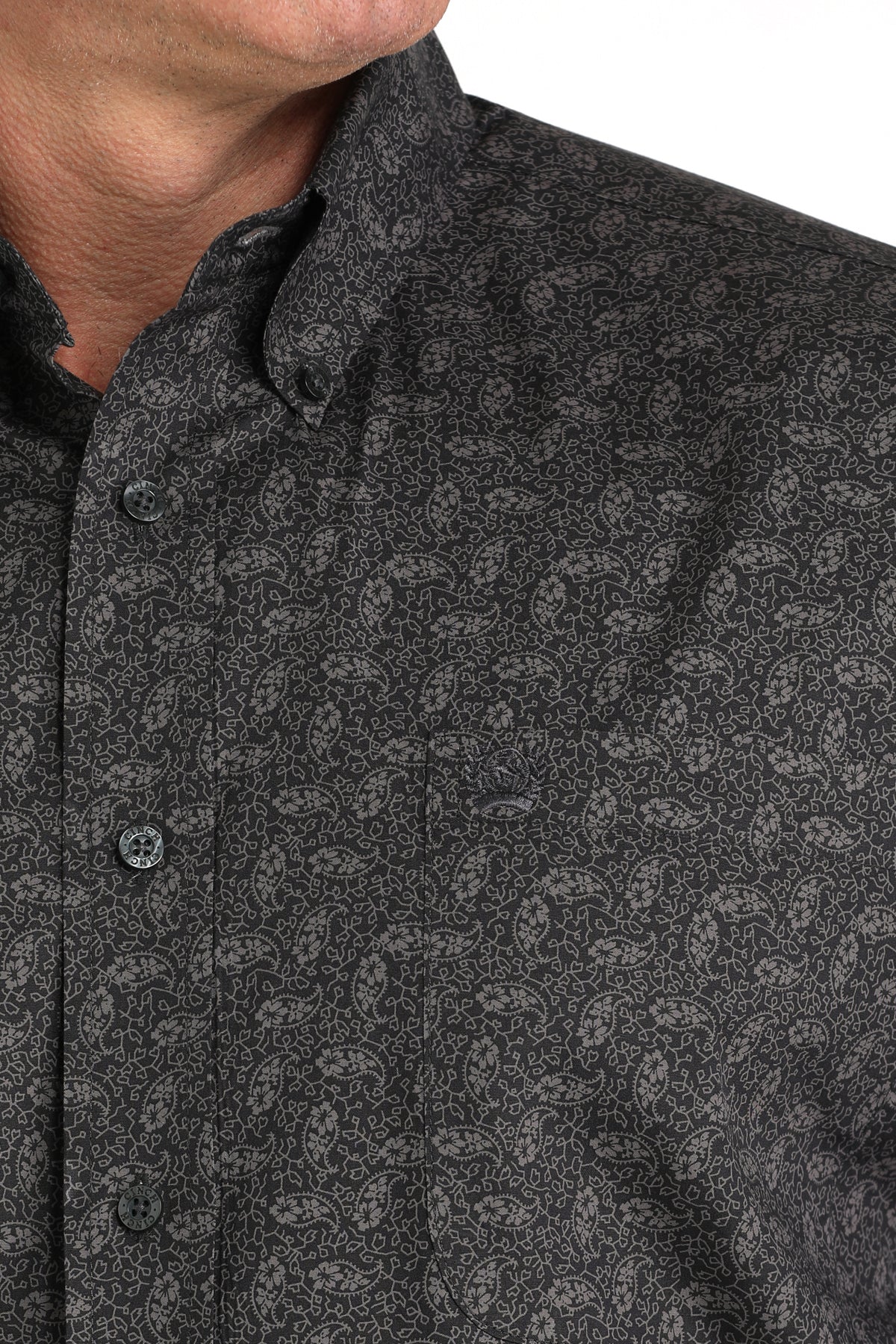 Cinch Men's L/S Charcoal Paisley Shirt