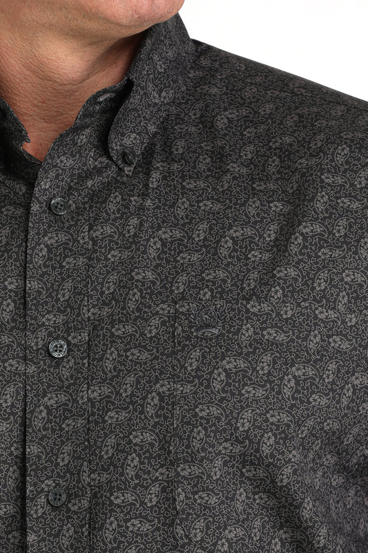 Cinch Men's L/S Charcoal Paisley Shirt