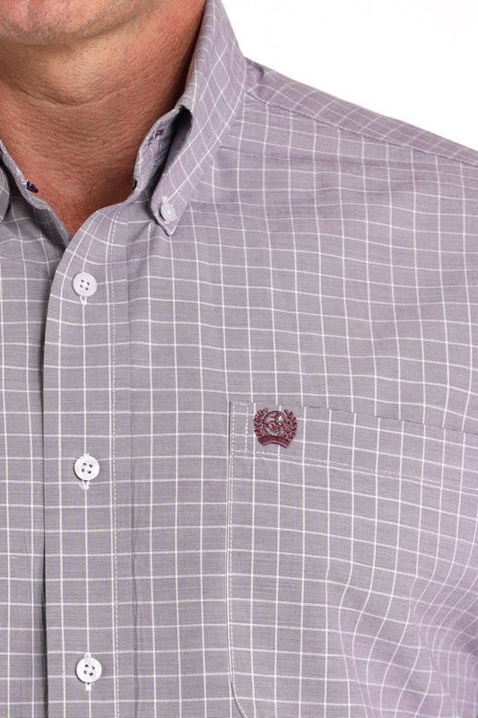 Cinch Mens Lilac L/S Plaid Shirt