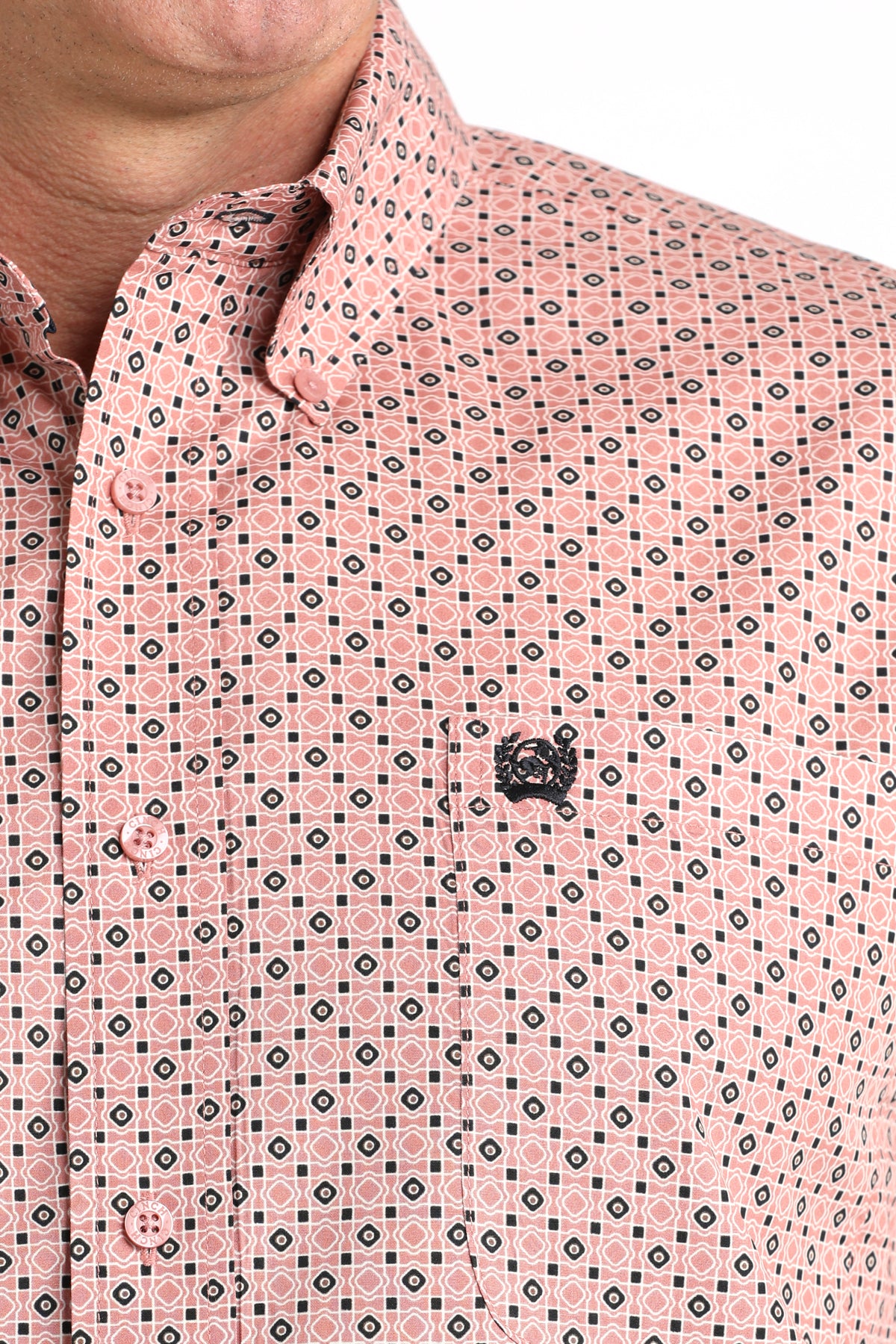 Men's Cinch Pink Print L/S Shirt