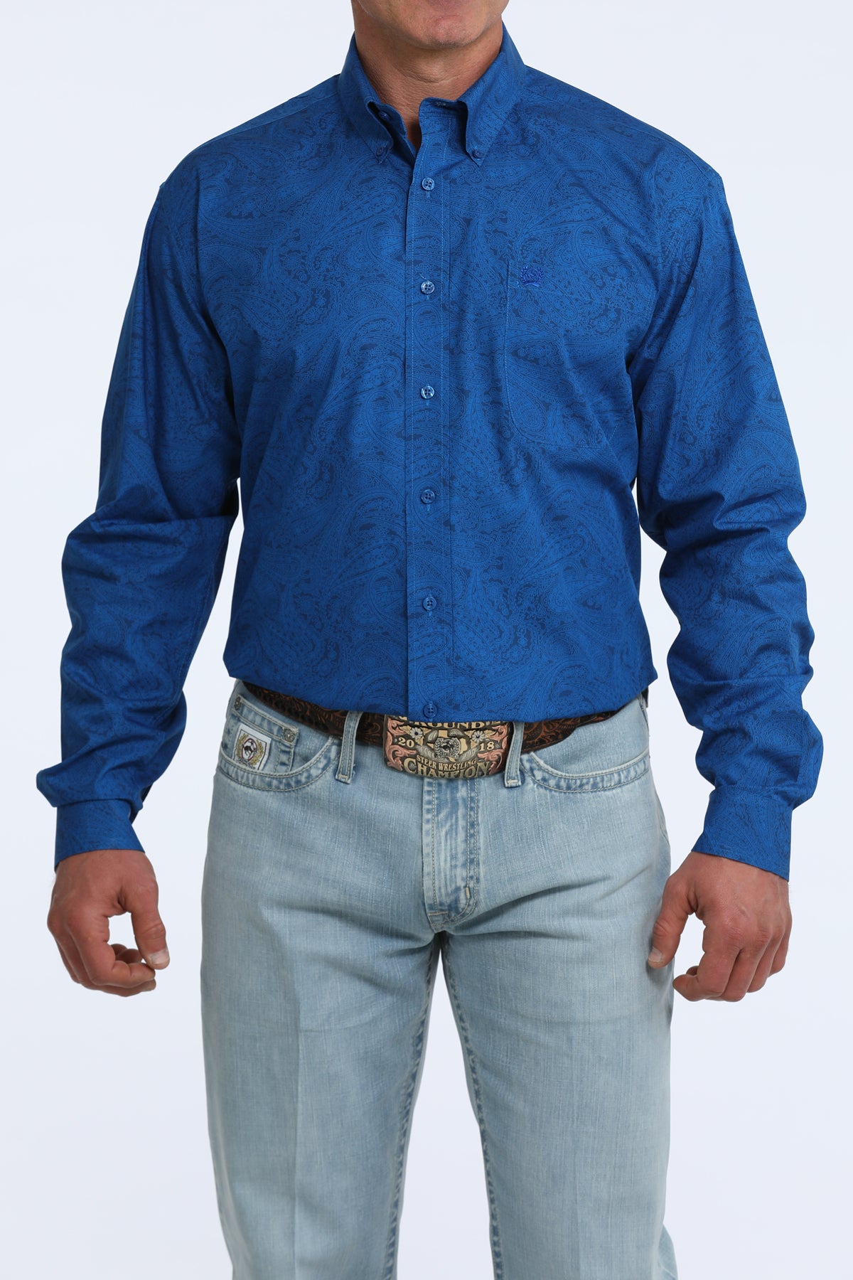 Mens Cinch L/S Royal Print Shirt