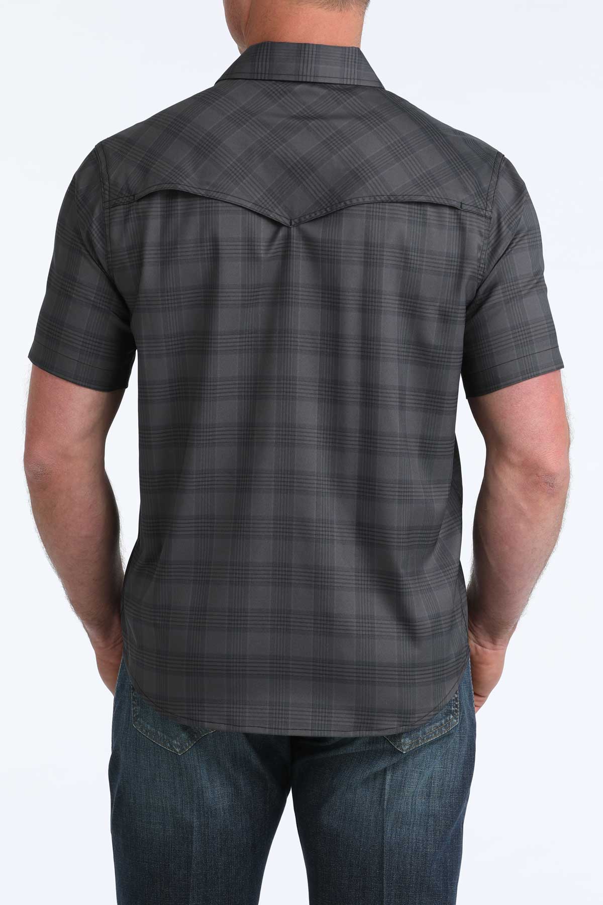 Men's Cinch S/S Black Camp Shirt