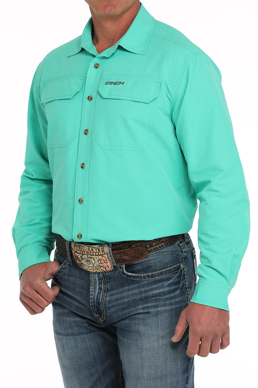 Cinch Men's Arenaflex L/S Turquoise Shirt