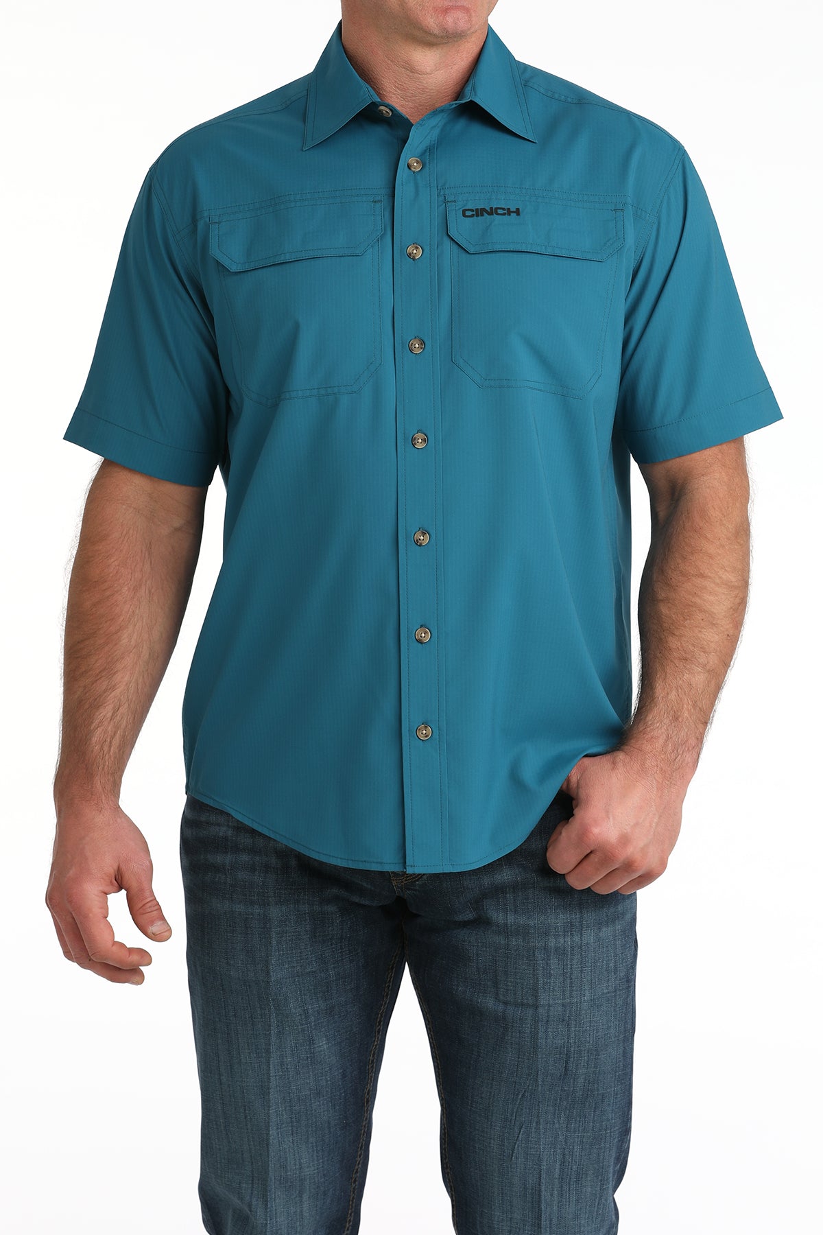 Cinch Men's Arenaflex S/S Teal Shirt