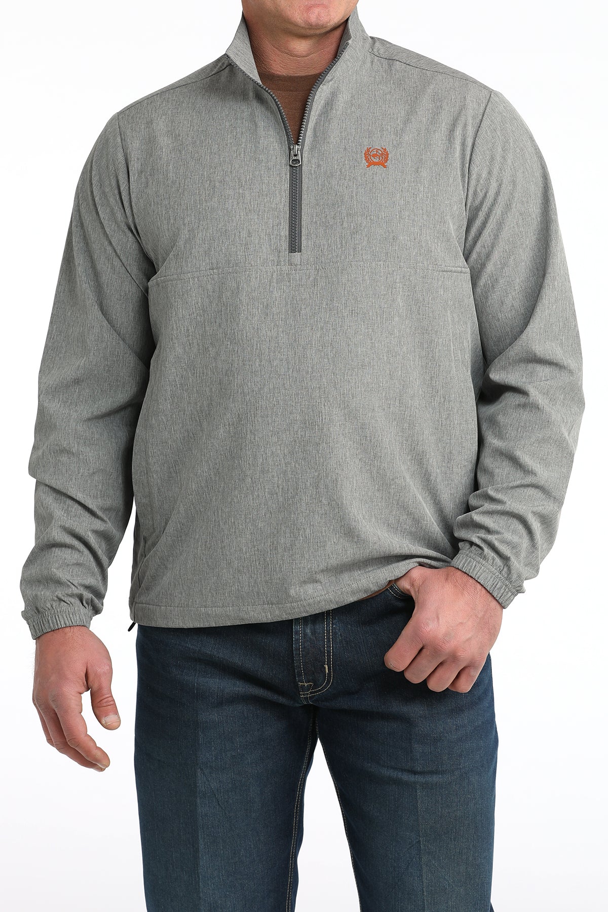 Mens Cinch Gray Quarter Zip Pullover