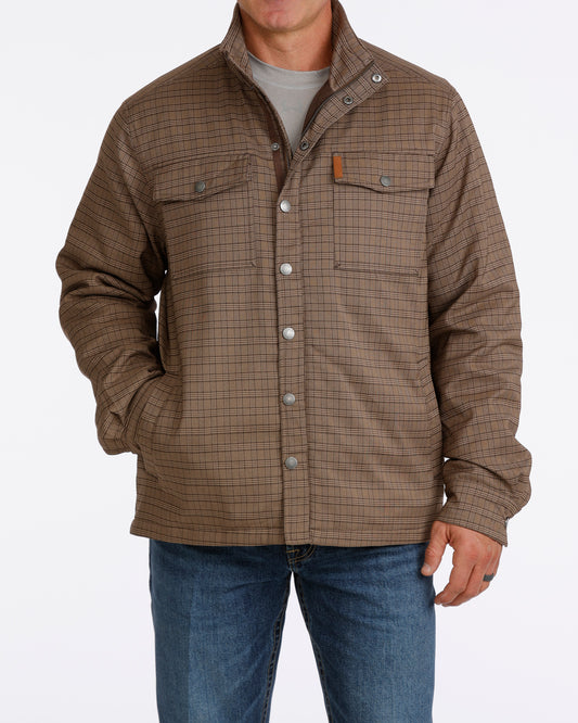 Men's Cinch Brown Print Shirt Jacket