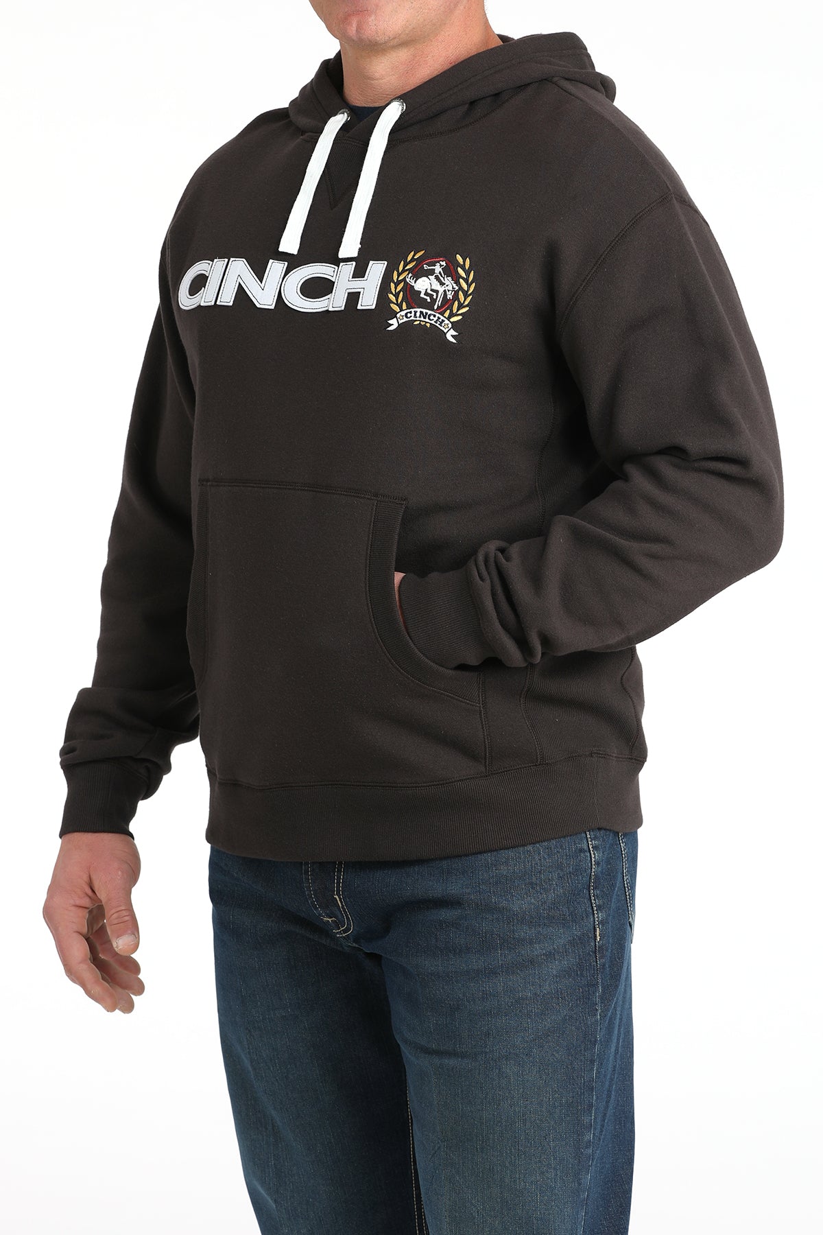 Cinch Mens Pullover Hoodie Brown