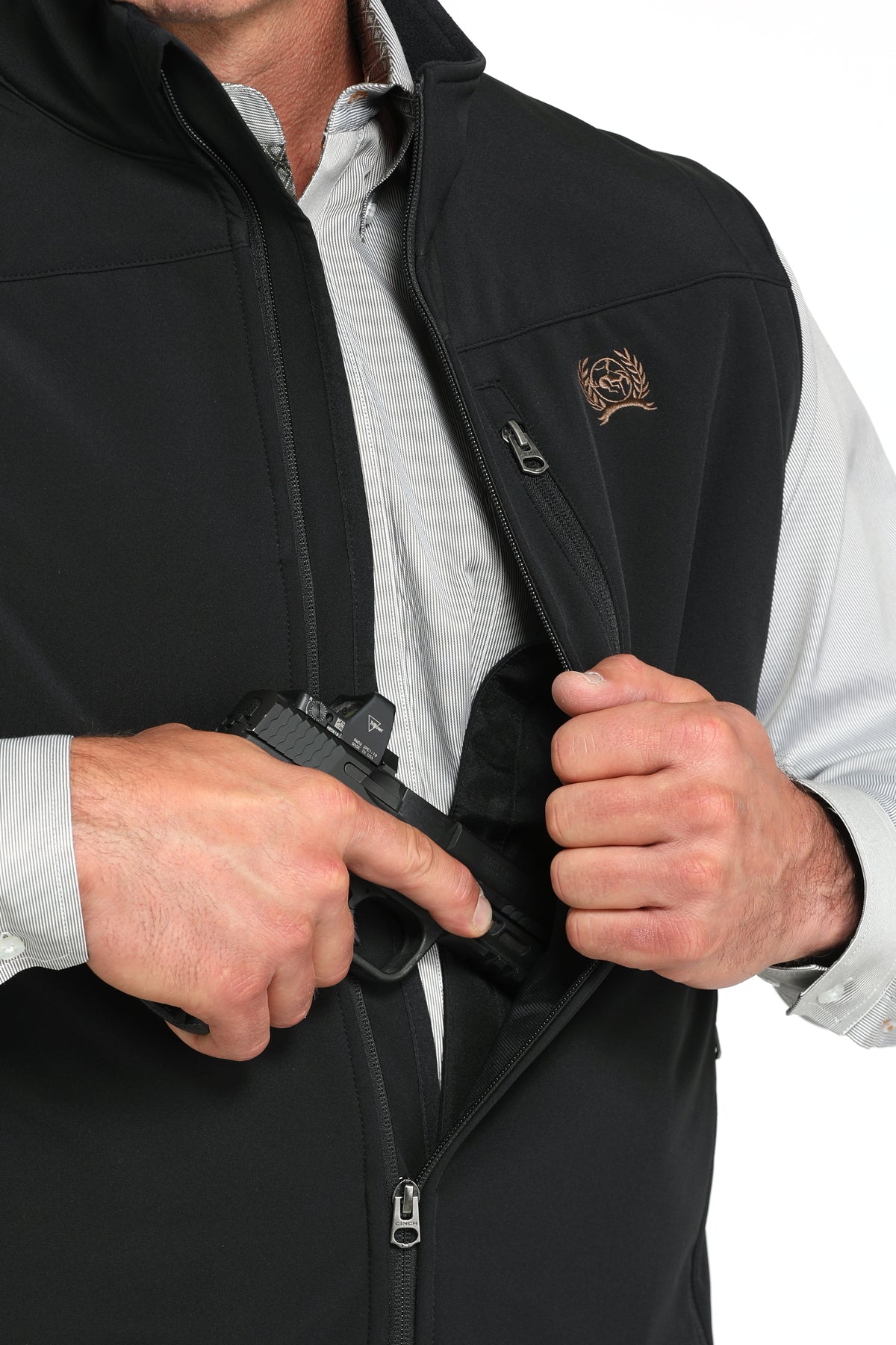 Cinch Men's Softshell Vest Black