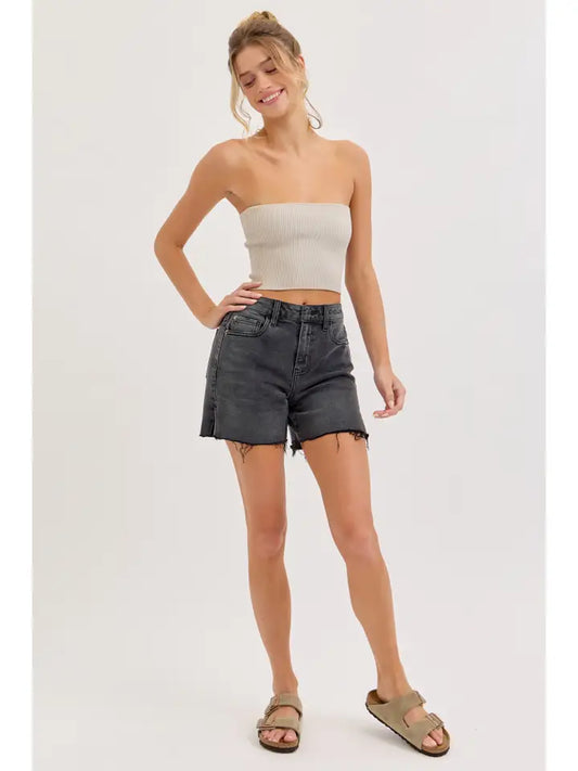 Mid Rise Midi Short with Side Slit