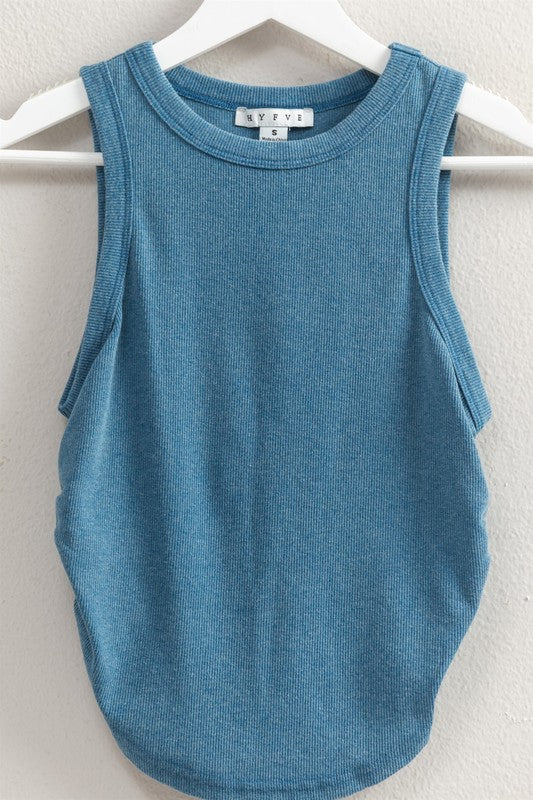 Mineral Wash Rib Knit Tank Top