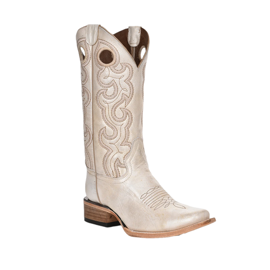 Corral LD Pearl Cutout & Embroidery SQ Toe