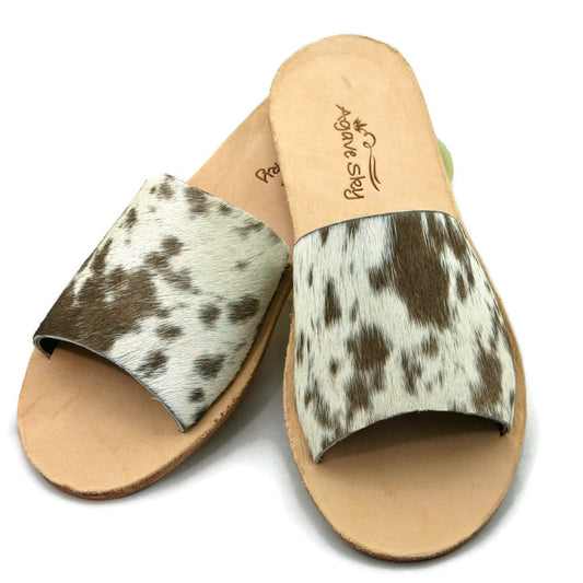 Nadia Cowhide Slide