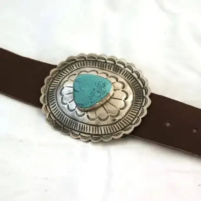 Adams Buckles Oval Buckle W/ Turquoise – Adams Tack