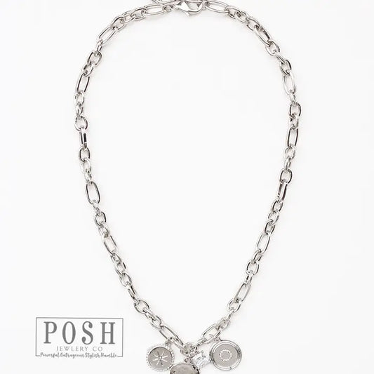 Link Chain Necklace with Charms