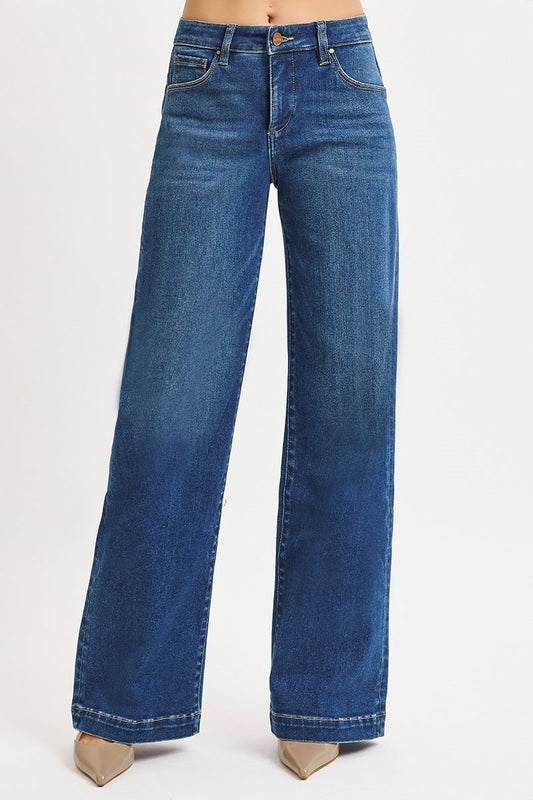 Risen Mid Rise Wide Leg Tummy Control