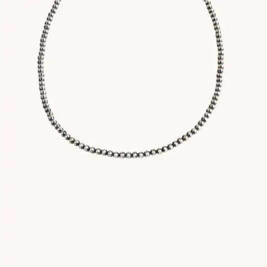 Petite Silver Pearls Necklace (3mm)
