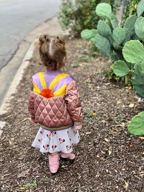 Pink Baby Rising Sun Bomber