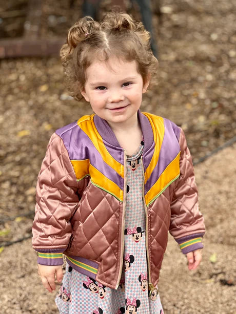 Pink Baby Rising Sun Bomber