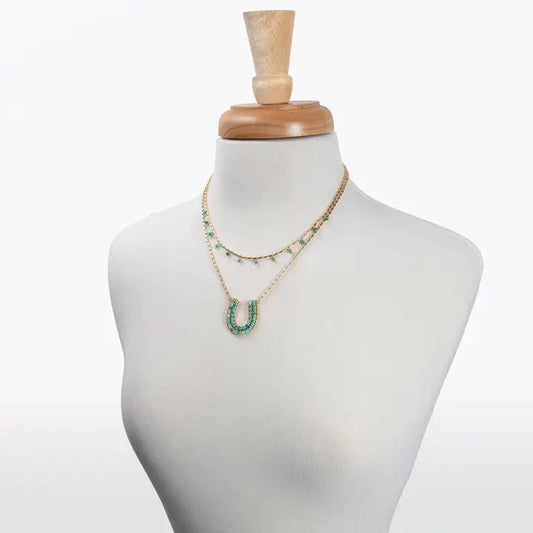 Prism - Turquoise Equestrian Horseshoe Necklace & Choker