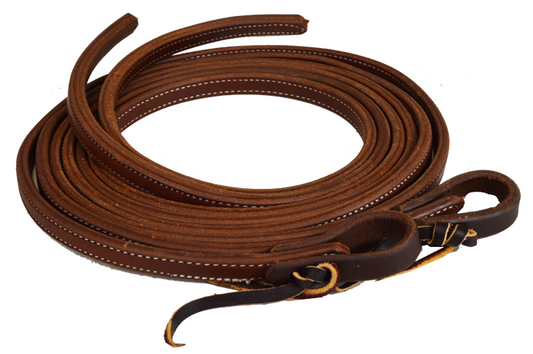 5/8" Doubled + Stitched Split Reins (Dark Oil)