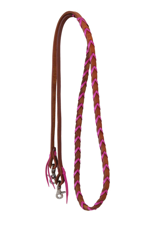 Rafter T Ranch Co. Leather Laced Barrel Reins