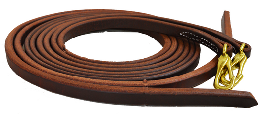 5/8" Oiled Harness Leather Split Reins (Snap Ends)