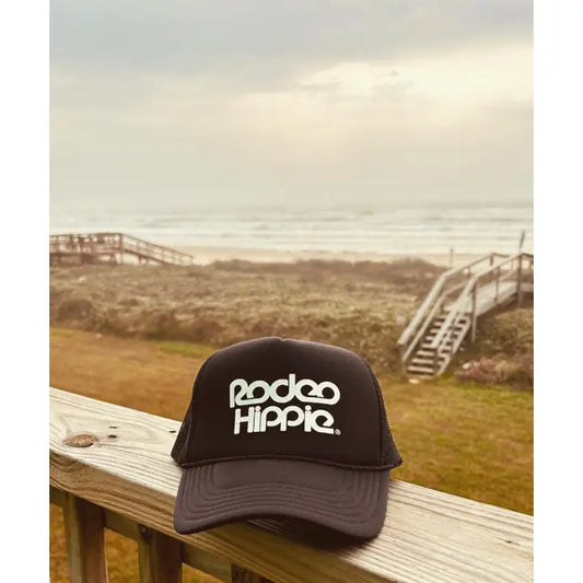 Rodeo Hippie New Trucker Hat Black