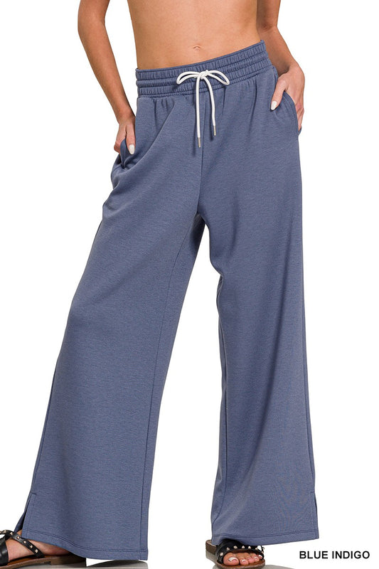 Scuba Drawstring Pants W/ Boot Stitch