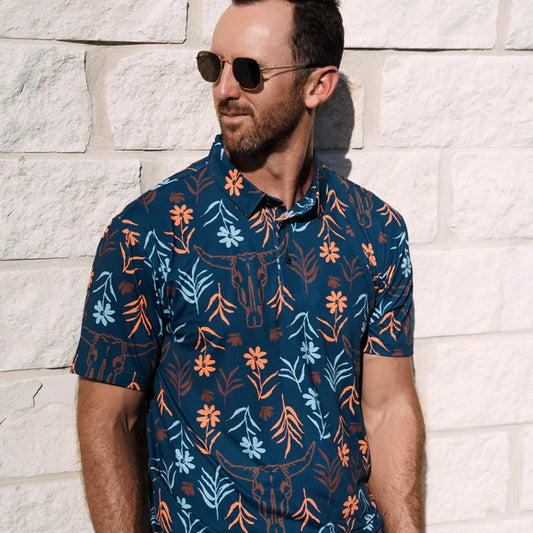 Skulls and Daisies Polo