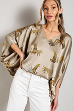 LEOPARD PRINT DOLMAN BLOUSE TOP
