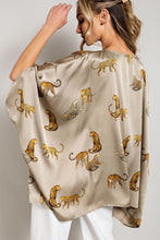 LEOPARD PRINT DOLMAN BLOUSE TOP