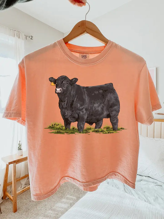 The Angus Show Bull Crop Tee