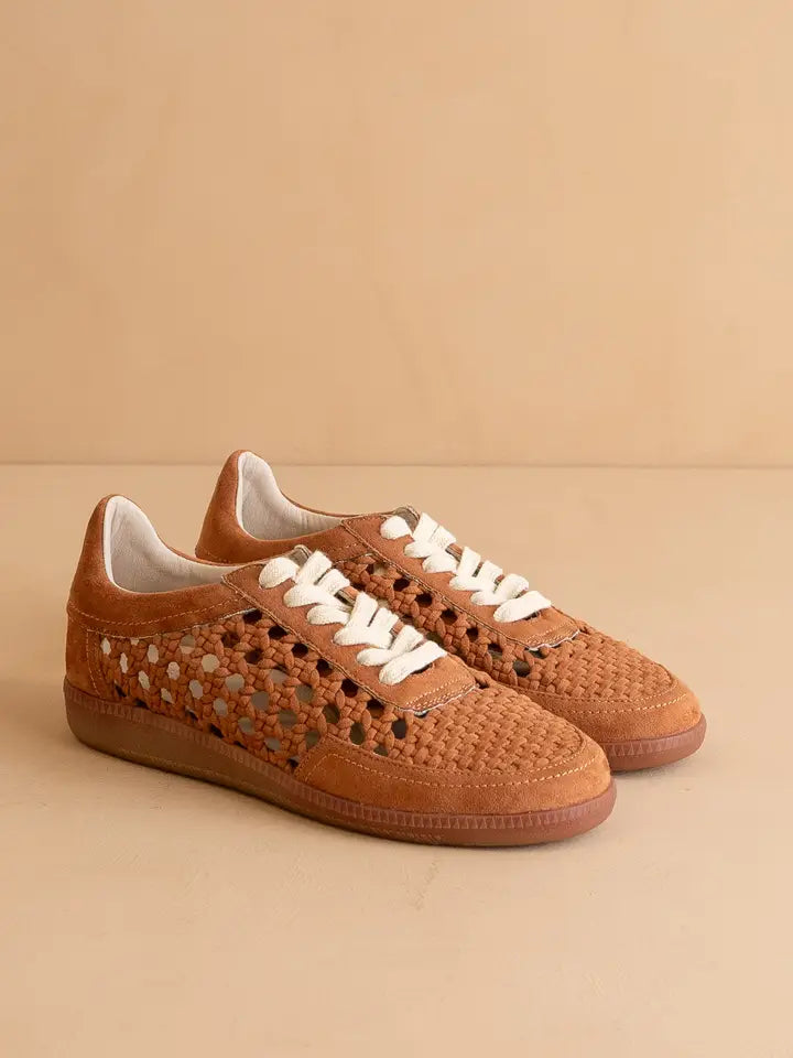 The Sandy Brown | Crochet Detailed Sneaker