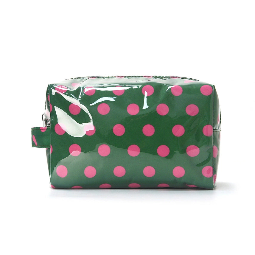 Waterproof Pvc Polka Dots Cosmetic Bag