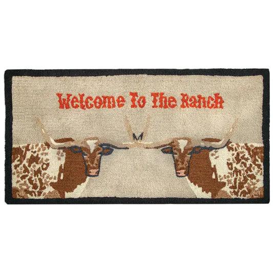 Welcome To the Ranch Wool Accent Rug 4'