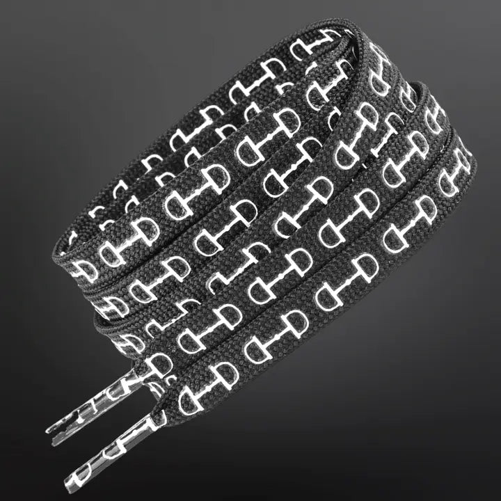 Western Equestrian Snaffle Bit Print Shoelaces 45”