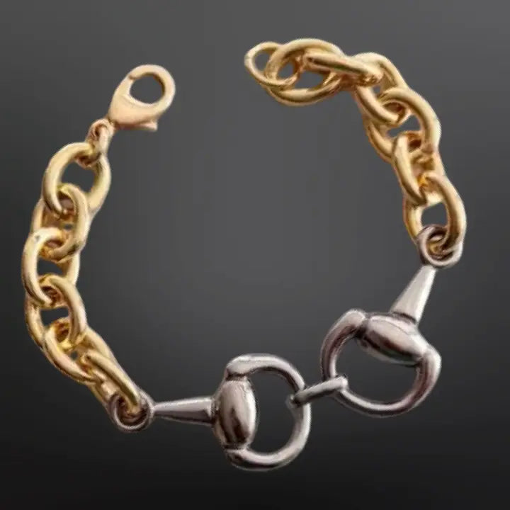Western Stainless Steel Equestrian Snaffle Bit Bracelet