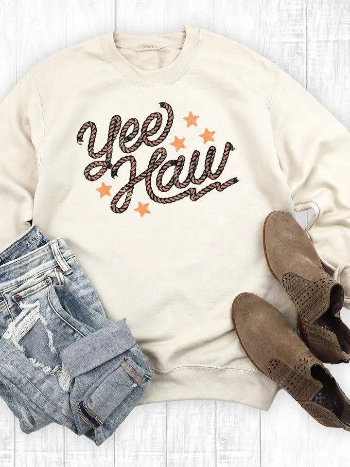 Western Yee Haw Rope Sweatshirt
