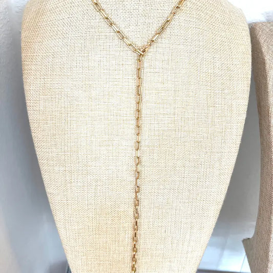 Matte Chain Y Necklace