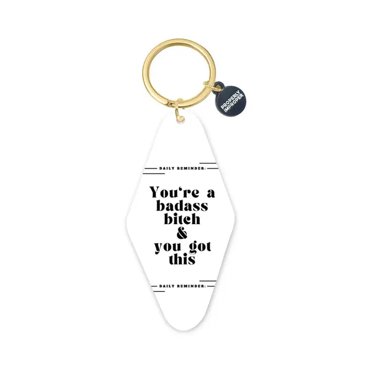 Hot Stamped Motel Keychain
